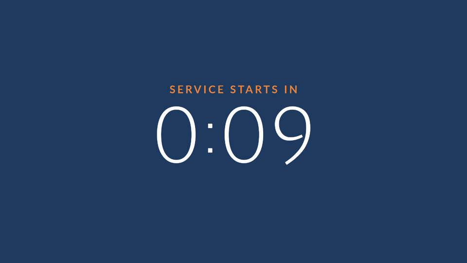 A big countdown timer on a TV screen